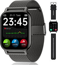 Popglory Smart Watch Answer/Make Calls & 2 Straps, 1.85" Large Smartwatch for Women & Men, Fitness Watch Blood Pressure/Oxygen/Heart Rate Monitor, Step Counter for iPhone & Android