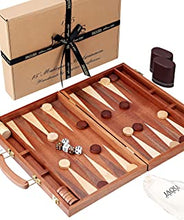 Jaques of London Backgammon Set - 15 inch - Luxury Mahogany