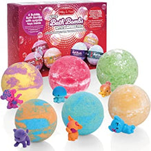 Milly & Ted Surprise Toy Bath Bombs For Kids - Fruit Scented Bath Bombs With Natural Oils & Moisturisers - Gifts For 3-8 Year Old Boys or Girls