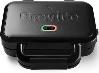 Breville Ultimate Deep Fill Toastie Maker  2 Slice Sandwich Toaster  Removable Non-Stick Plates  Stainless Steel  Black [VST082]