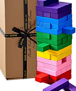 Colour Tumble Tower Game | Wooden Toys for 3 4 5 Year Old Girls & Boys | Wooden Games | Stacking Board Games for Kids | Jaques of London