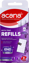 Acana Moth Trap Refills, Pack of 2 Pads - Ideal for Protecting Clothes, Carpets & Wardrobes - Home & Surfaces - Traps Moths, Pheromone Technology - Harsh Chemical Free - Refillable