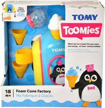 TOMY Toomies Foam Cone Factory Baby Bath Toy  Ice Cream Themed Bubble Making Toy  Kids Water Play Suitable For 18M and 2 3 and 4 Year Old Boys and Girls