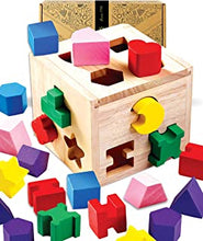 Jaques of London Wooden Shape Sorter Activity Cube for Toddlers | Wooden Baby Toys | Montessori Toys for 1 2 3 Year Olds