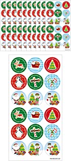 HENBRANDT Large Christmas Stickers 180 Boys Girls Stickers Xmas Festive Stocking Fillers Craft Christmas Card Making