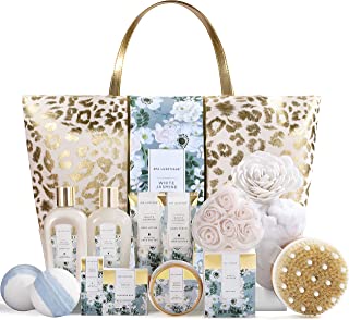 Bath Sets for Women-Spa Luxetique Spa Gift Set,15pcs Jasmine Luxury Bath Gift with Essential Oil,Bubble Bath,Body Butter,Gifts for Mum,Womans Gift Sets,Birthday Gifts for Her,Christmas Gifts for Women