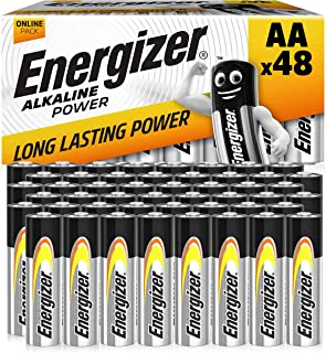 Energizer AA Batteries, Alkaline Power, 48 Pack, Double A Battery Pack - Amazon Exclusive