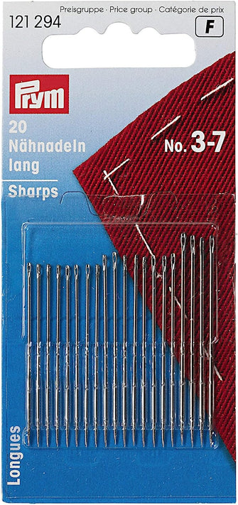 Prym Sewing Needles, Silver, No.3-7, 20 Piece, Kte