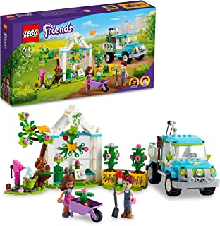 LEGO 41707 Friends Tree-Planting Vehicle Flower Garden Building Set with Toy Car, Olivia Mini-Doll and Animal Figures, Nature Inspired Summer Set