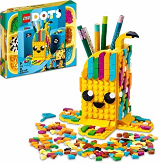 LEGO 41948 DOTS Cute Banana Pen Holder, Arts and Crafts Set, Toy Pencil Pot Desk Organiser, DIY Bedroom Accessories, Gifts for Girls & Boys 6 Plus Years Old