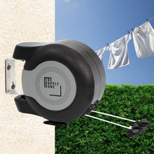 Supply Cube 30m Retractable Washing Line, Washing Line, Reel with Duel Cable  Wall Mounted Clothes Airer, Retractable Washing Line Outdoor Extendable Double Clothes Line Clothes Airer  Clothes Dryer