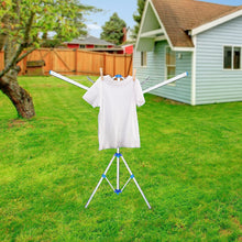 Sdurab Washing Line Rotary4 Arm 16M Free Standing Aluminium Rotary Umbrella Dryer Clothes Line for Indoor Outdoor Cloth Drying