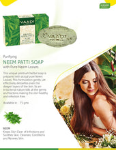 Vaadi Herbals Neem Soap Bar Soap Containing Pure Neem Leaves - Natural Soap Value Pack 6 X 75 Gm