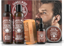 Ultimate Beard Care Conditioner Kit - Beard Grooming Kit for Men Softens, Smoothes and Soothes Beard Itch- Contains Beard Wash & Conditioner, Beard Oil, Beard Balm and Beard Comb- Sandalwood Scent