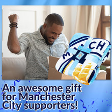 Manchester City FC Fleece Blanket, Man City Gifts for Men