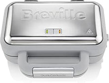 Breville VST072 DuraCeramic Waffle Maker, Non-Stick and Easy Clean with Deep-Fill Removable Plates, White and Stainless Steel