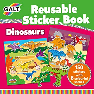 Galt Toys, Reusable Sticker Book - Dinosaurs, Sticker Books, Ages 3 Years Plus