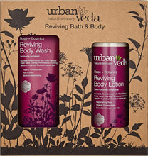 Urban Veda Natural Skincare Reviving Bath & Body Gift Set for Tired and Mature Skin - Includes Reviving Body Wash 200ml and Reviving Body Lotion 250ml