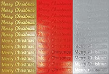 252x 'Merry Christmas' Foil Stickers for Card Making - Red, Gold, Silver - 21 Sheets