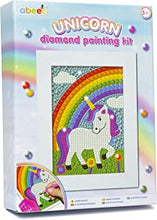 abeec Unicorn Diamond Painting Kit – Unicorn Diamond Art Kits for Kids - Craft Kits for Kids Including Diamond Art Accessories - Unicorn Gifts for Girls - Craft Sets for Girls