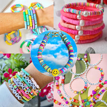 8500+ Pcs Clay Beads Bracelet Making Kit Round Flat Beads Polymer Clay Beads Set Clay Spacer Heishi Beads for Jewellery Making Bracelets Necklace DIY Jewellery Making Kit for Kids Adults,2 Boxes