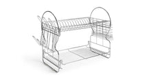 Home 2 Tier Wire Dish Drainer - Silver