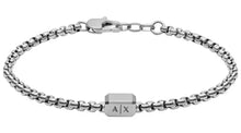 Armani Exchange Men's Silver Stainless Steel Chain Bracelet