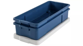Home 2 x 45L Wheeled Underbed Storage Boxes - Blue
