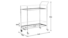 Habitat Monroe Drinks Trolley - Black