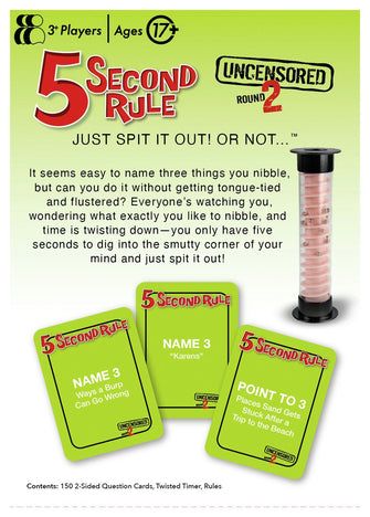 5 Second Rule Uncensored Version 2 Party Game
