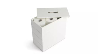 Habitat Tongue Groove Toilet Roll Store - White