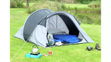 Pro Action 4 Person 1 Room Pop Up Camping Tent - Black