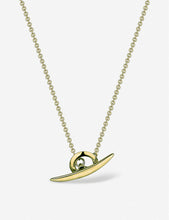 Arc T-Bar yellow gold-plated vermeil silver necklace
