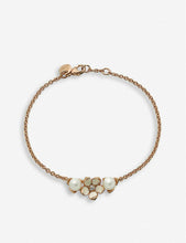 Cherry Blossom rose gold-plated vermeil sterling silver, pearl and diamond bracelet