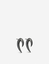 Talon rhodium-plated earrings