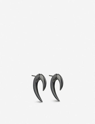 Talon rhodium-plated earrings