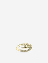 Hook Chain yellow gold-plated silver vermeil ring