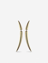 Quill gold-plated stainless steel earrings