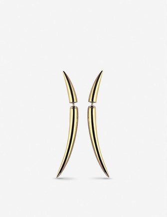 Quill gold-plated stainless steel earrings