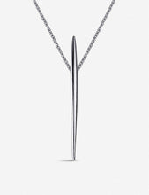 Quill long pendant stainless steel necklace