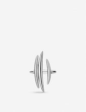 Quill sterling silver triple bar ring