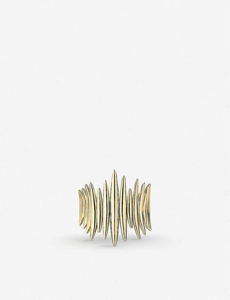 Quill gold-plated vermeil silver ring