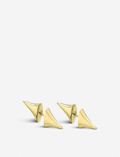 Rose Thorn yellow gold-plated vermeil silver bar earrings