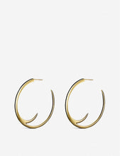 Cat Claw yellow-gold vermeil hoop earrings