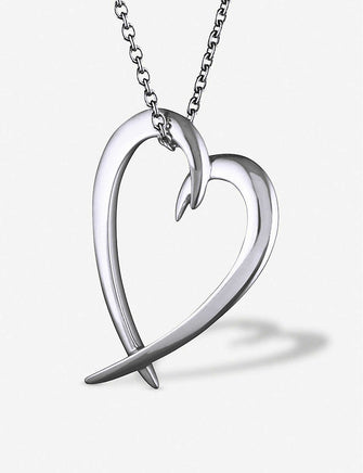 Heart sterling-silver pendant necklace