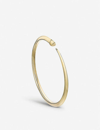 Tusk Sabre yellow gold-plated vermeil silver bangle