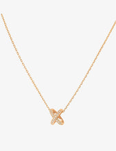 Jeux de Liens 18ct pink-gold and diamond pendant necklace