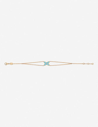 Jeux de Liens 18ct rose-gold, turquoise and diamond bracelet