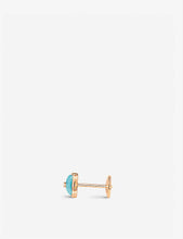 Jeux de Liens 18ct rose-gold, diamond and turquoise single earring