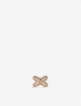 Jeux de Liens 18ct rose-gold and diamonds stud single earring